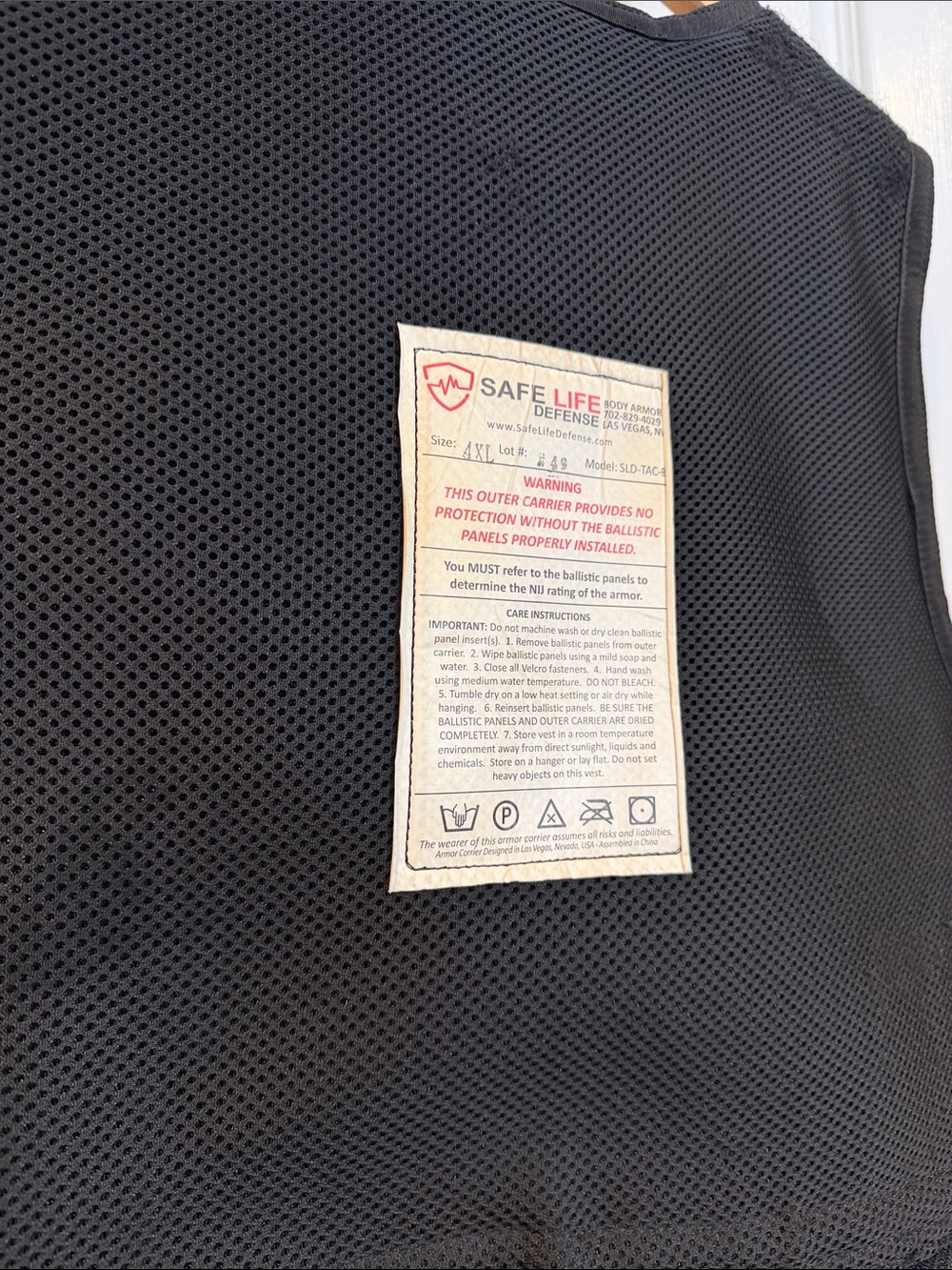 Safe Life Defense Tactical Ballistic Carrier Vest - Picture 13 of 16